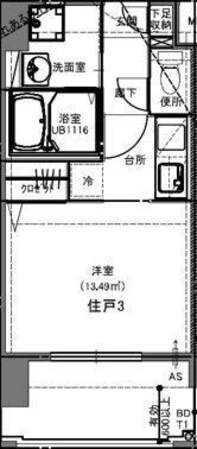 メイクス博多石城の物件間取画像